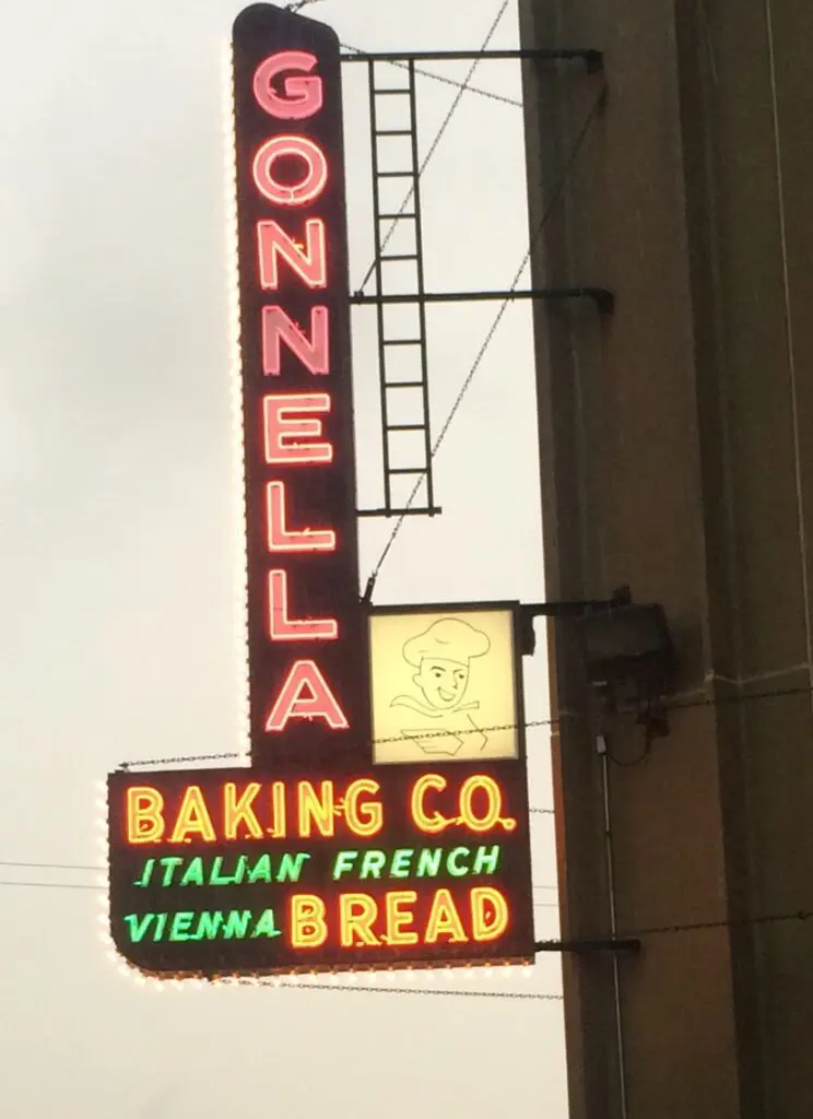 gonnella history - neon sign from 1940's